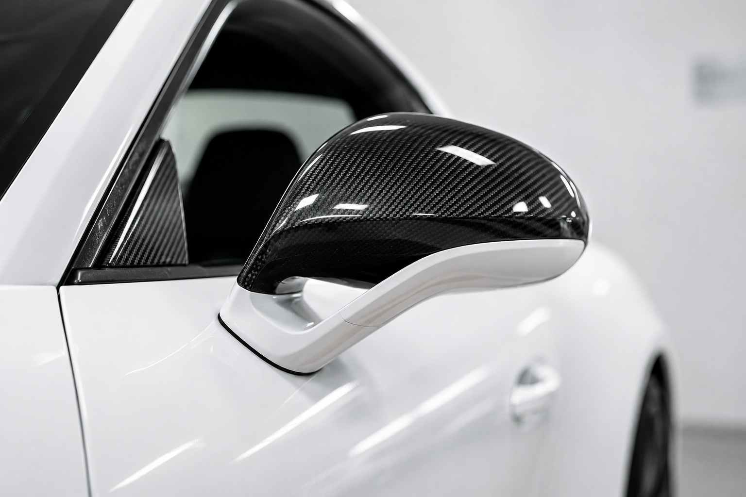 Coques de Rétroviseurs en Carbone Sec – Pour Porsche 911 (991), GT3, GT4, Boxster Spyder