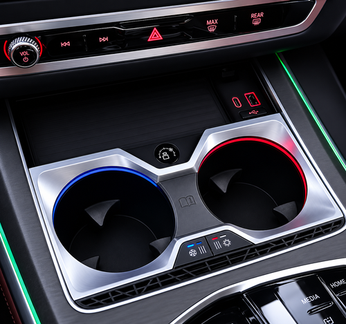 Console Centrale Connectée 4-en-1 (Porte Gobelets Chauffant/Réfrigérant & Charge) – BMW X5 (G18)