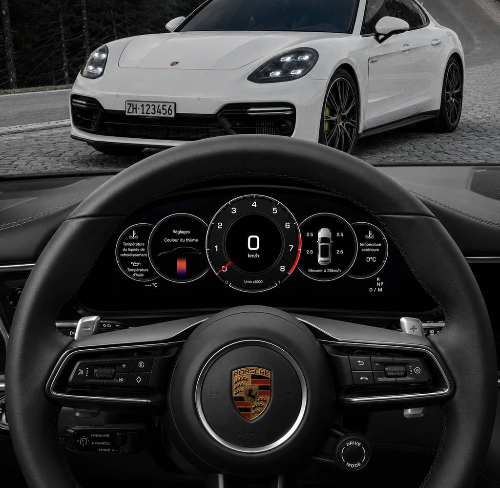 Tableau de Bord Numérique Digital Cockpit LCD 12.3'' – Pour Porsche Cayenne (Générations 2002-2017)