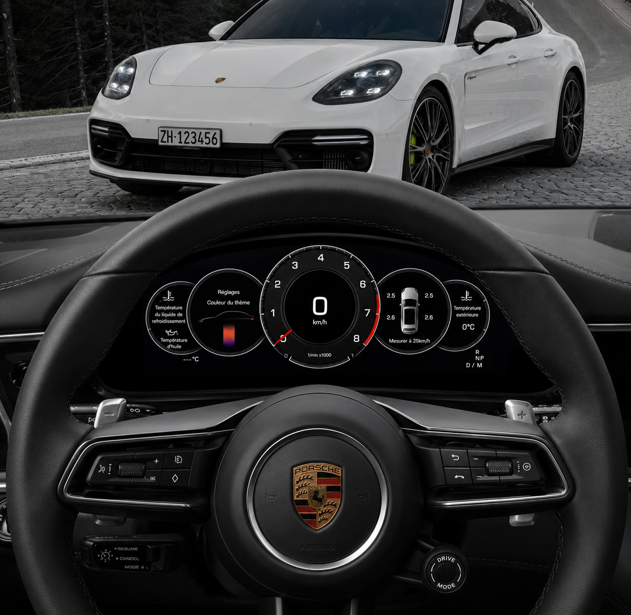 Tableau de Bord Numérique Digital Cockpit LCD 12.3'' – Pour Porsche Cayenne (Générations 2002-2017)
