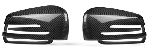 Coques de Rétroviseurs en Carbone Sec – Pour Mercedes-Benz (Générations W204, W212, C117, X156...)