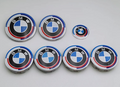 Kit Complet 7 Emblèmes BMW – Édition 50e Anniversaire ou Full Black – Pour Capot, Coffre, Jantes & Volant