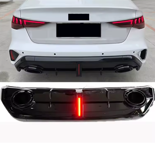 Diffuseur Arrière Style RS3 – Finition Noir Sport – Pour Audi A3 (2021-2025)