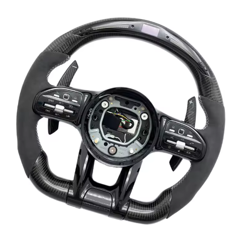 Volant Sport Mercedes-Benz Custom – Carbone, Cuir & LED – 100% Personnalisable
