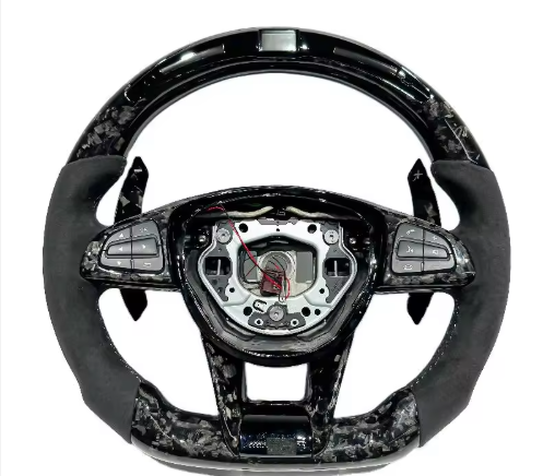 Volant Sport Mercedes-Benz Custom – Carbone, Cuir & LED – 100% Personnalisable